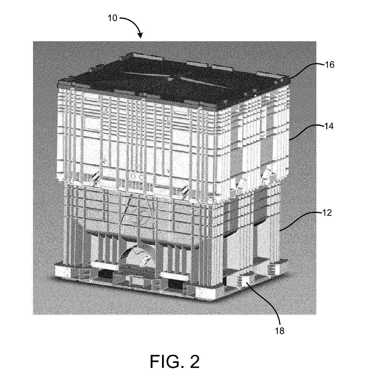 Stacking efficient dry flow bin