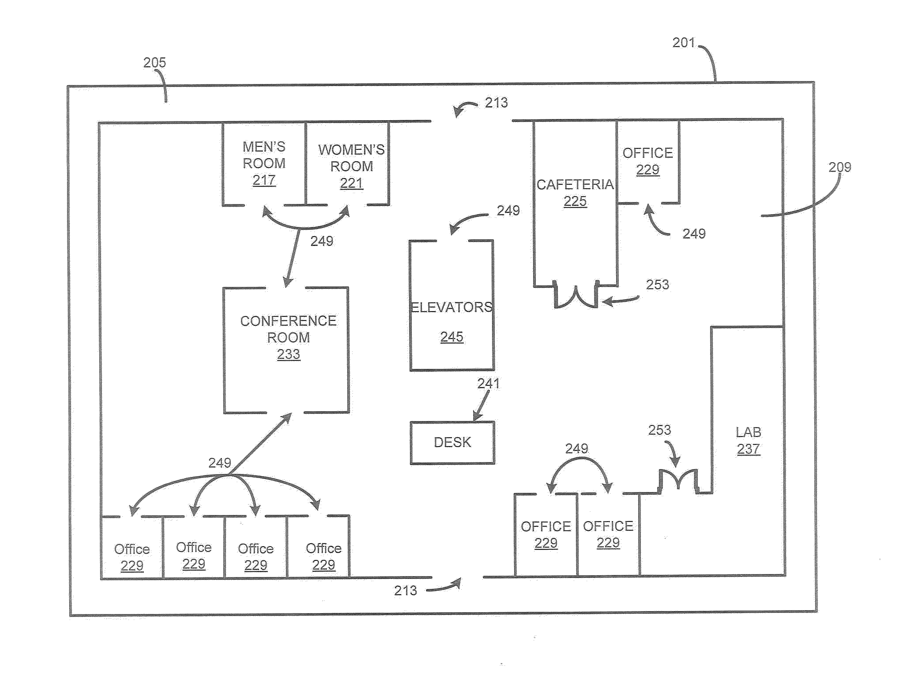 Link-node maps based on open area maps