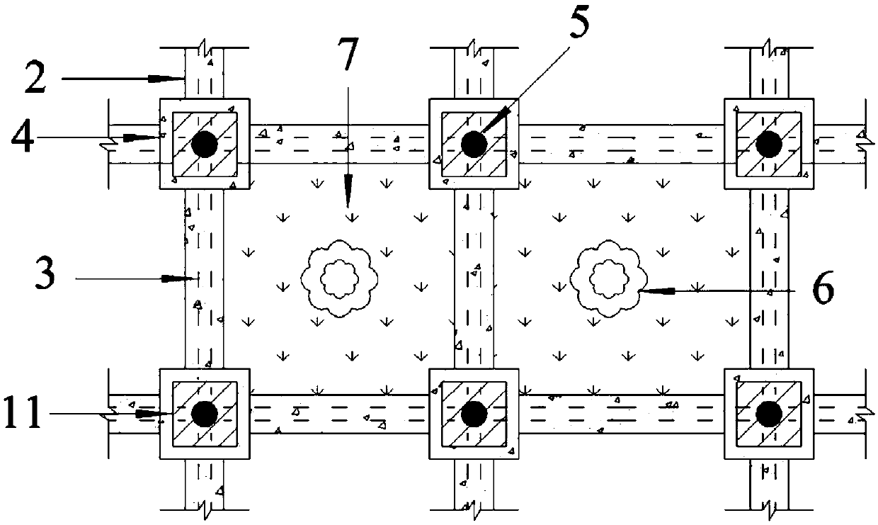 Bamboo anchor rod-living stump combined slope protection structure and construction method thereof