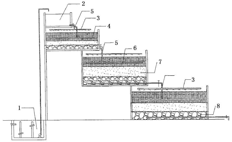 Method and system for advanced treatment of centralized rural domestic sewage