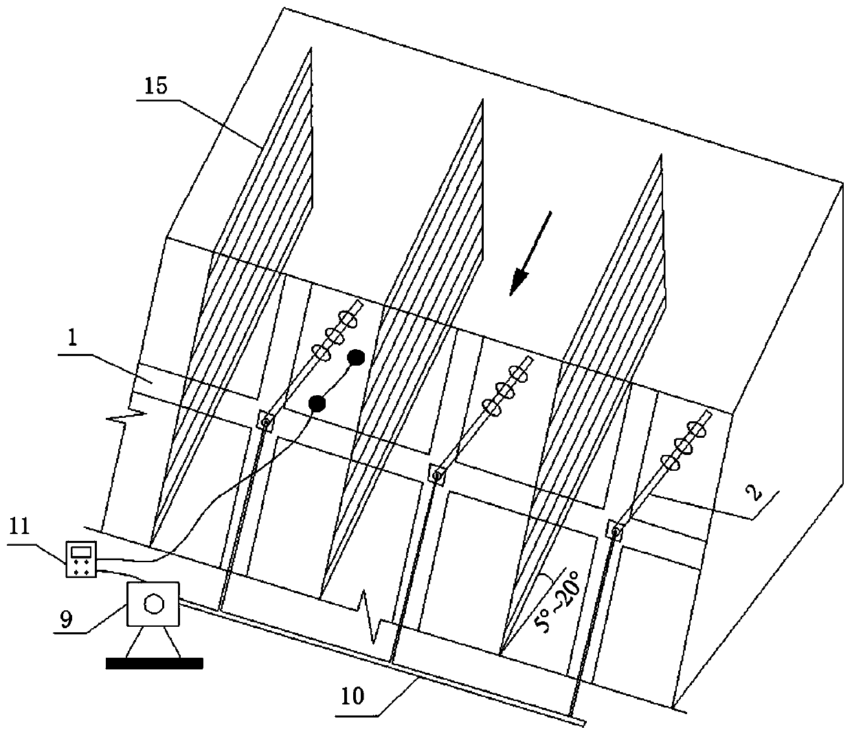 Air inflation dewatering type slope anchoring body system and construction method thereof