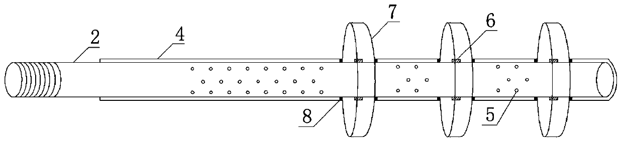 Air inflation dewatering type slope anchoring body system and construction method thereof