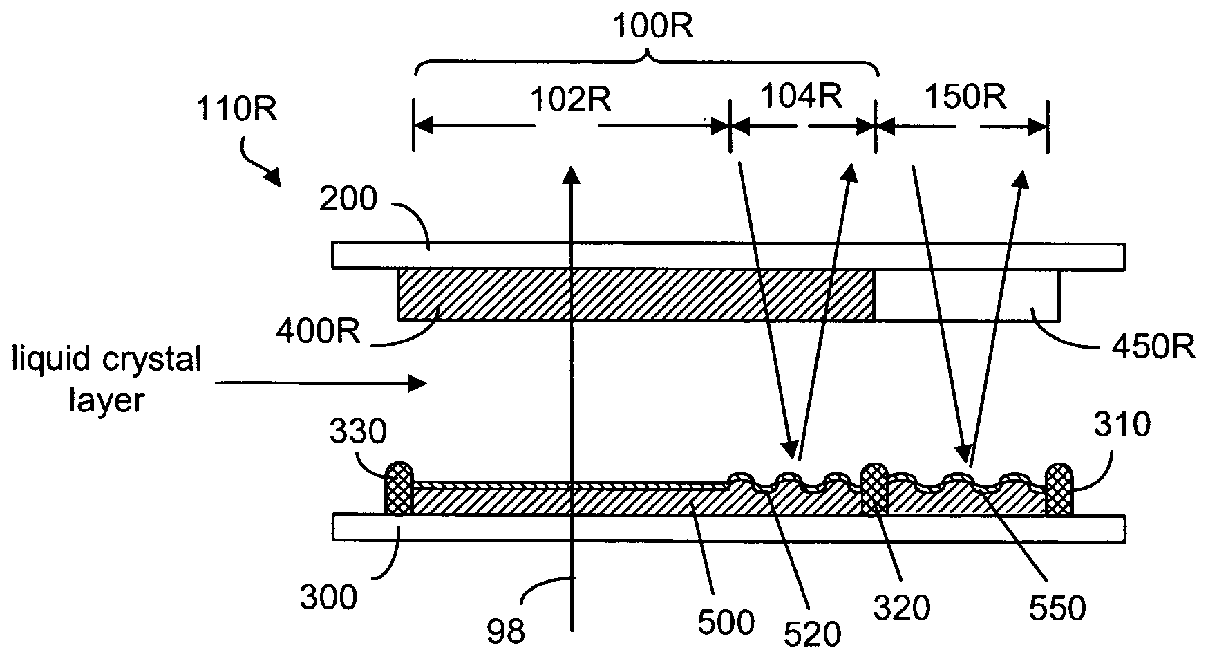 Transflective color-balanced liquid crystal display