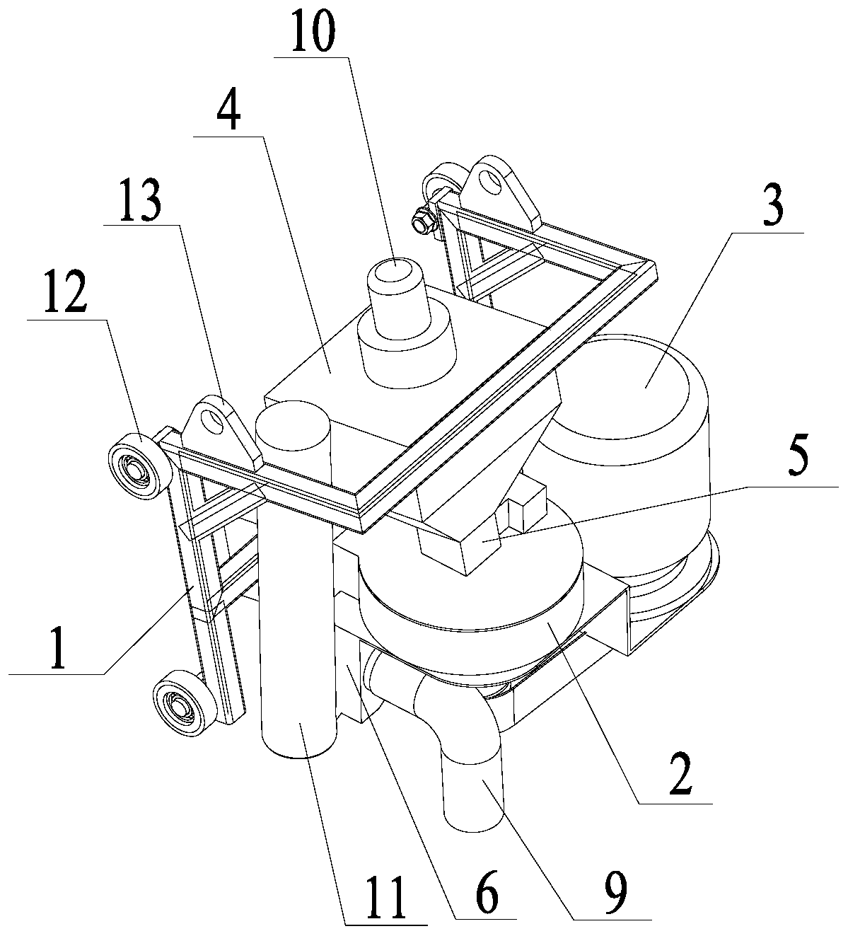 An energy-saving vertical shot blasting machine