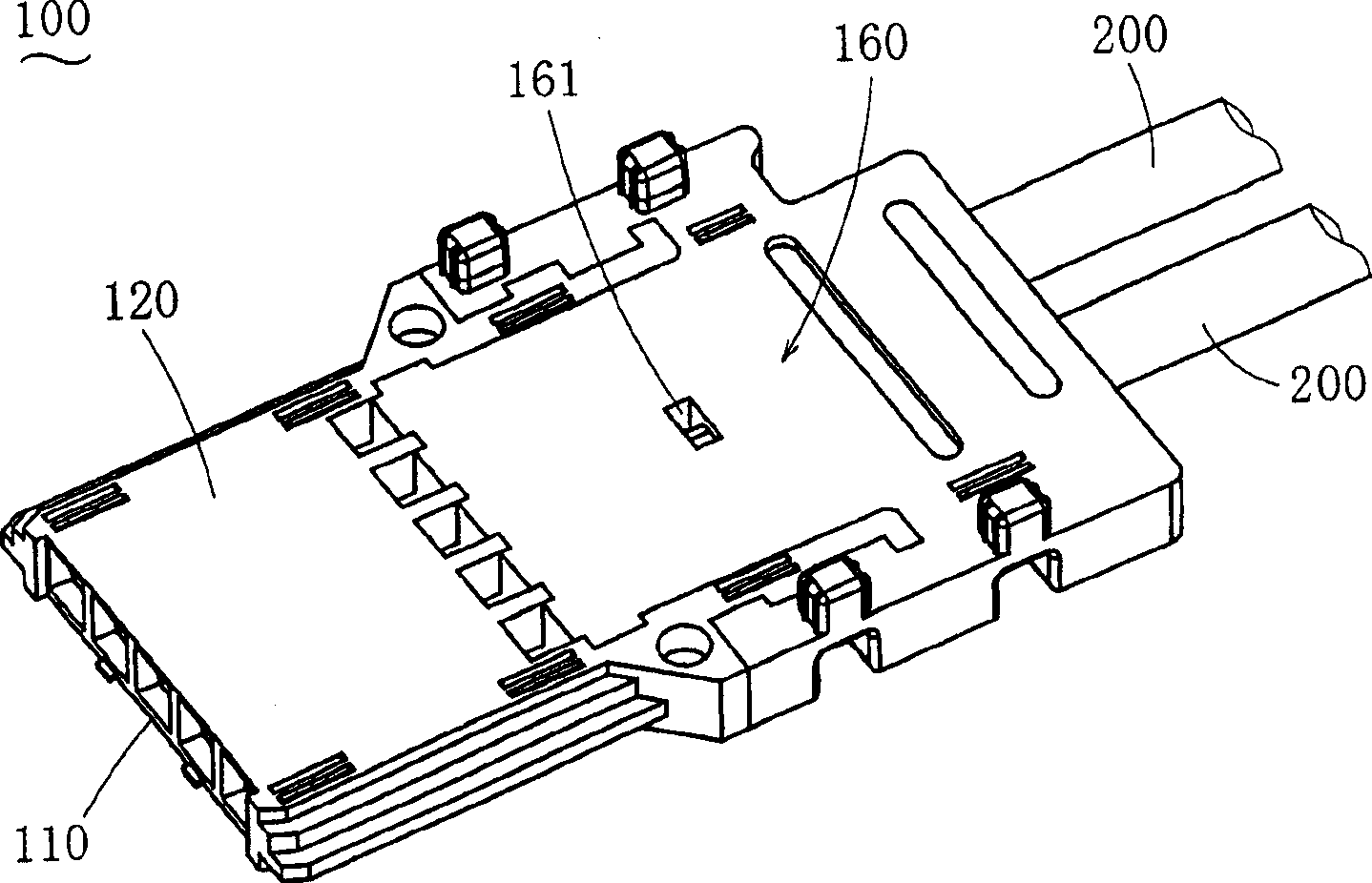 Electric connector of shielding cable, electric connector body and its manufacture