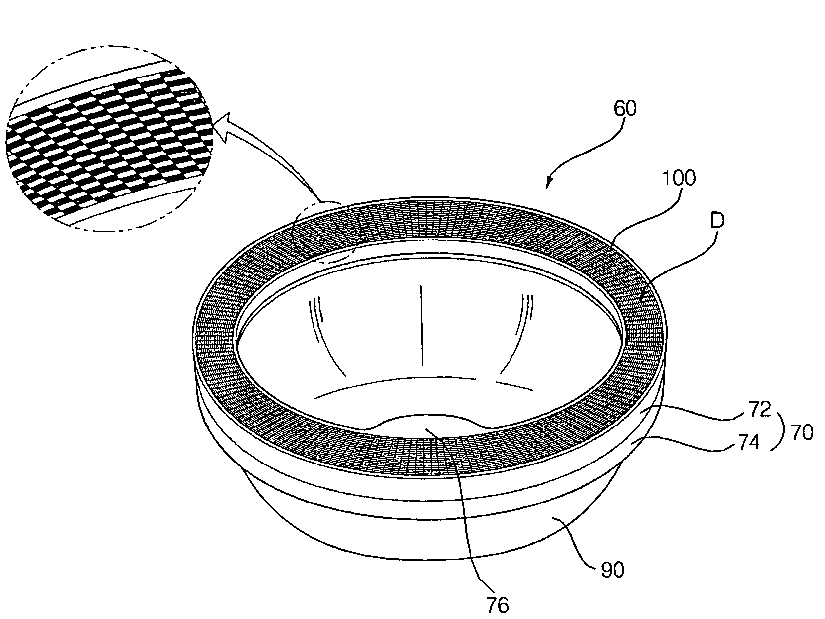 Door for drum type washing machine and method of manufacturing door with decorative part