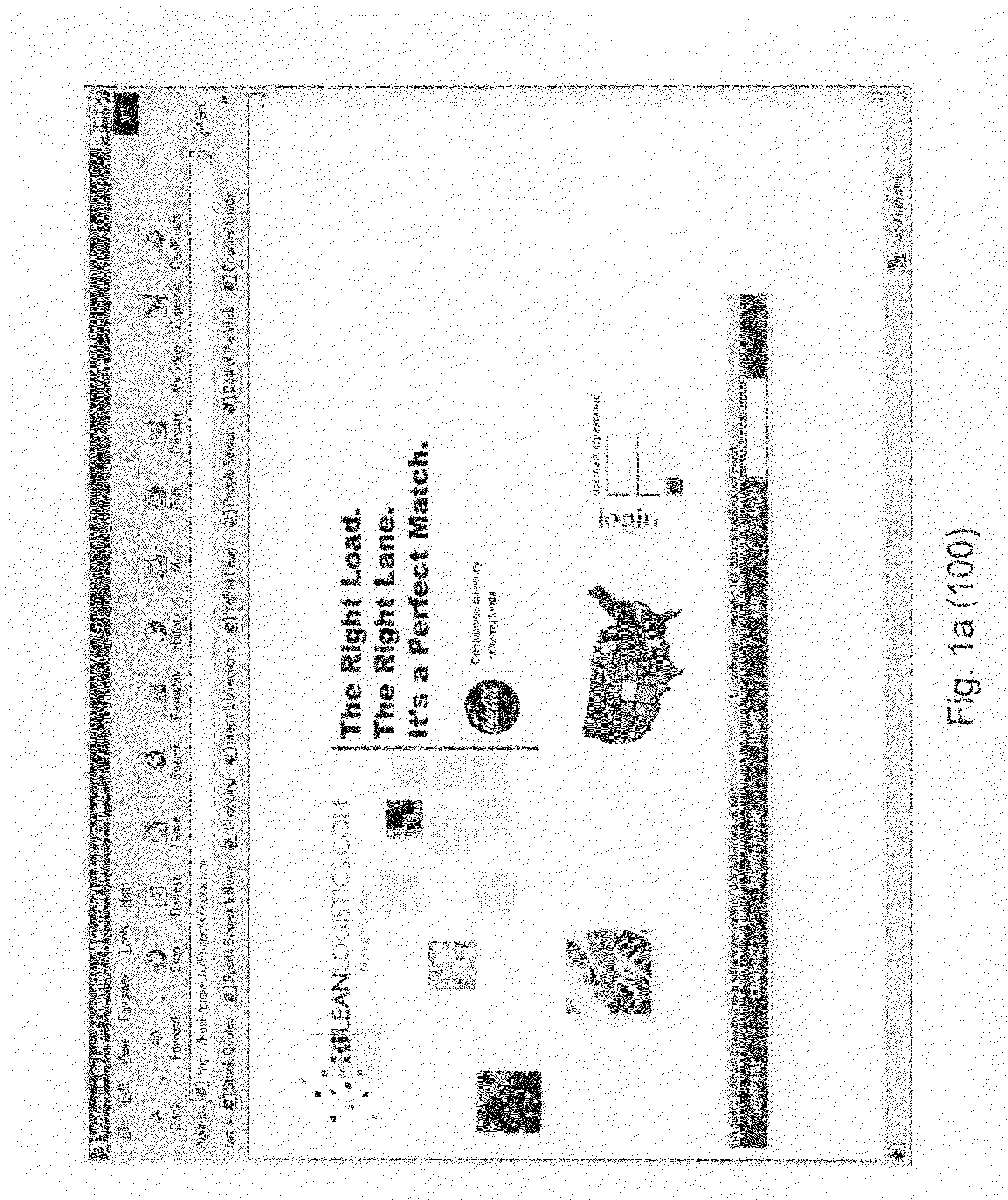 Methods and apparatus for connecting shippers and carriers in the third party logistics environment via the internet