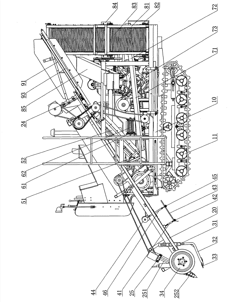 Peanut combine harvester