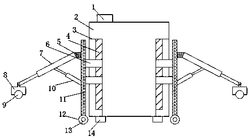 Convenient-to-move drying device for pharmaceutical production