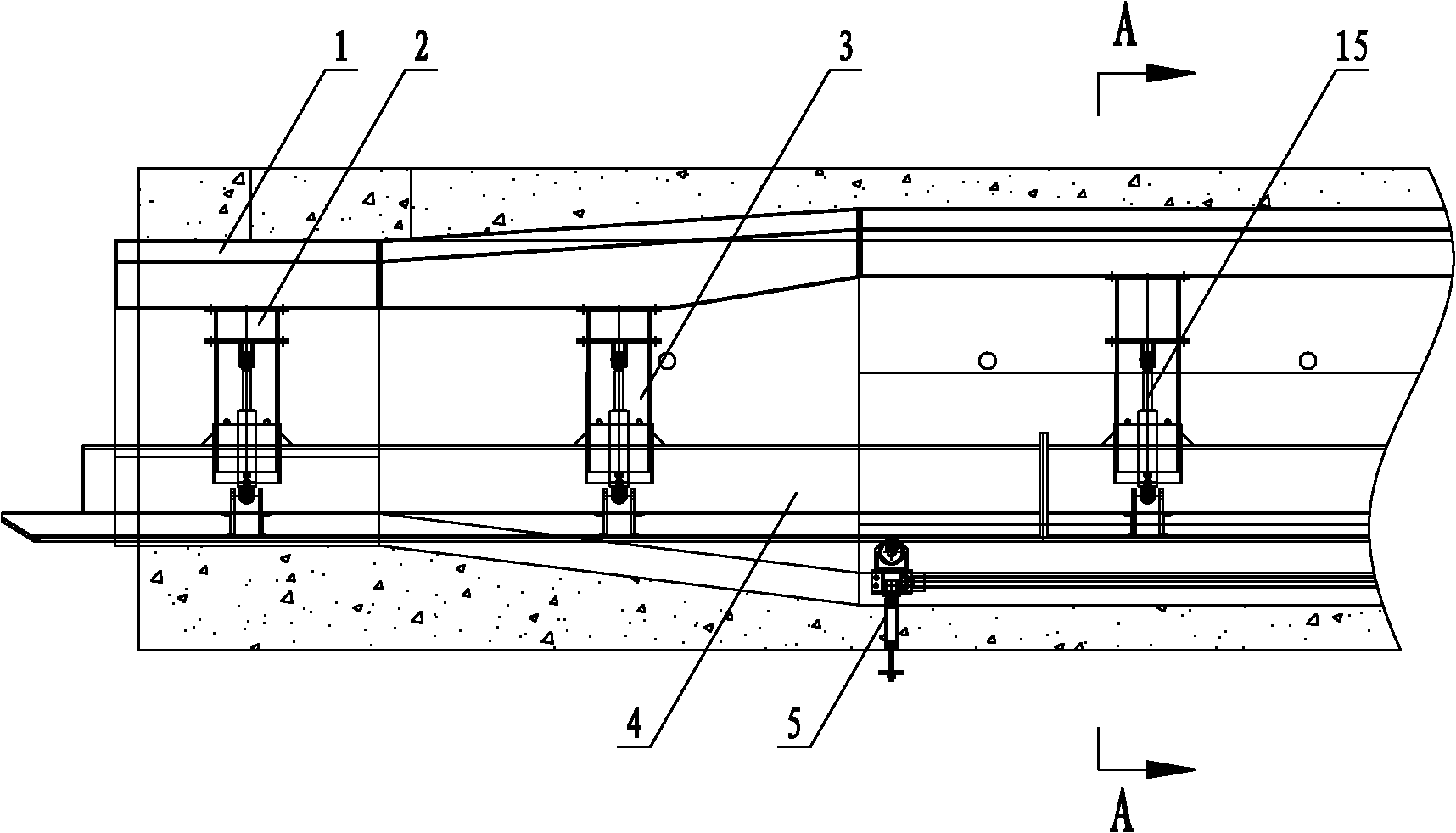 Hydraulic inner mould of single-wire box girder