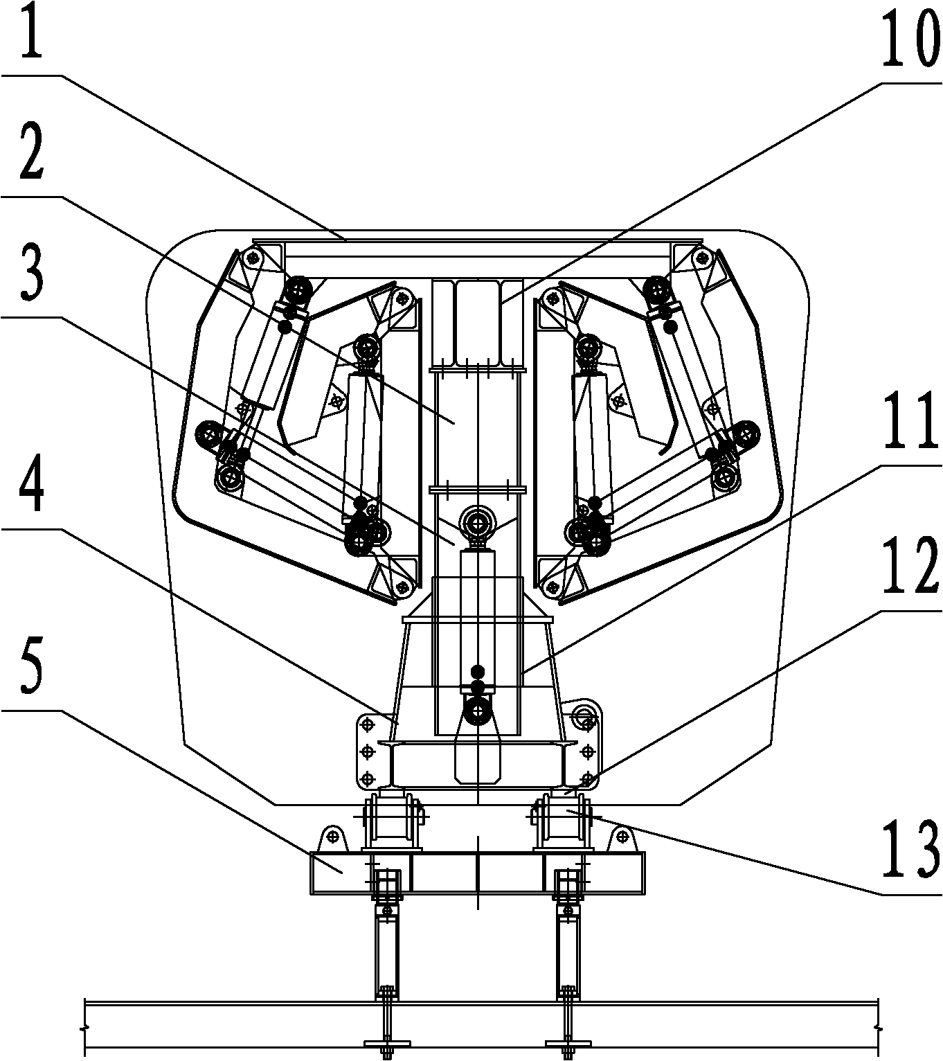 Hydraulic inner mould of single-wire box girder