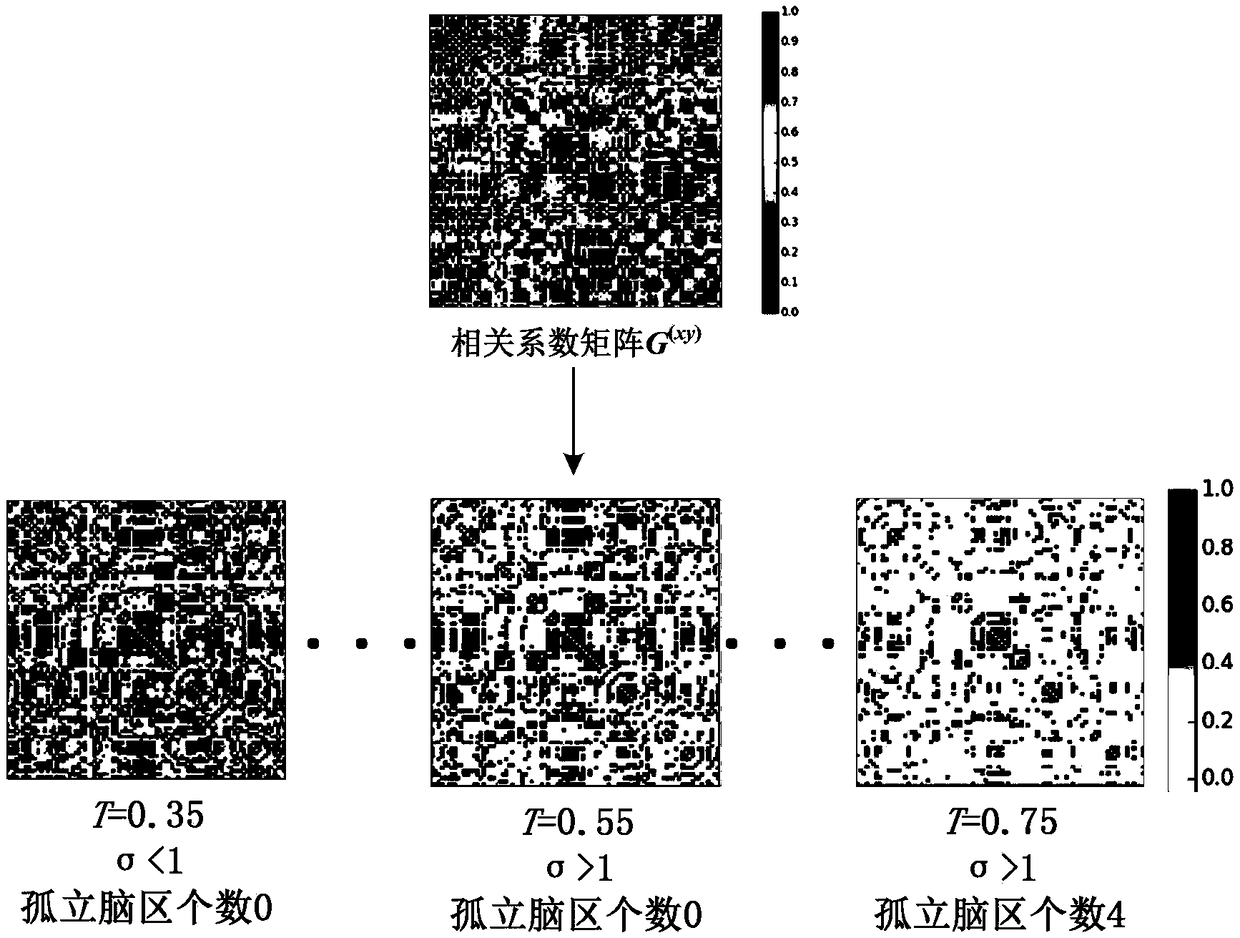 Method for determining threshold value of dynamic brain function network