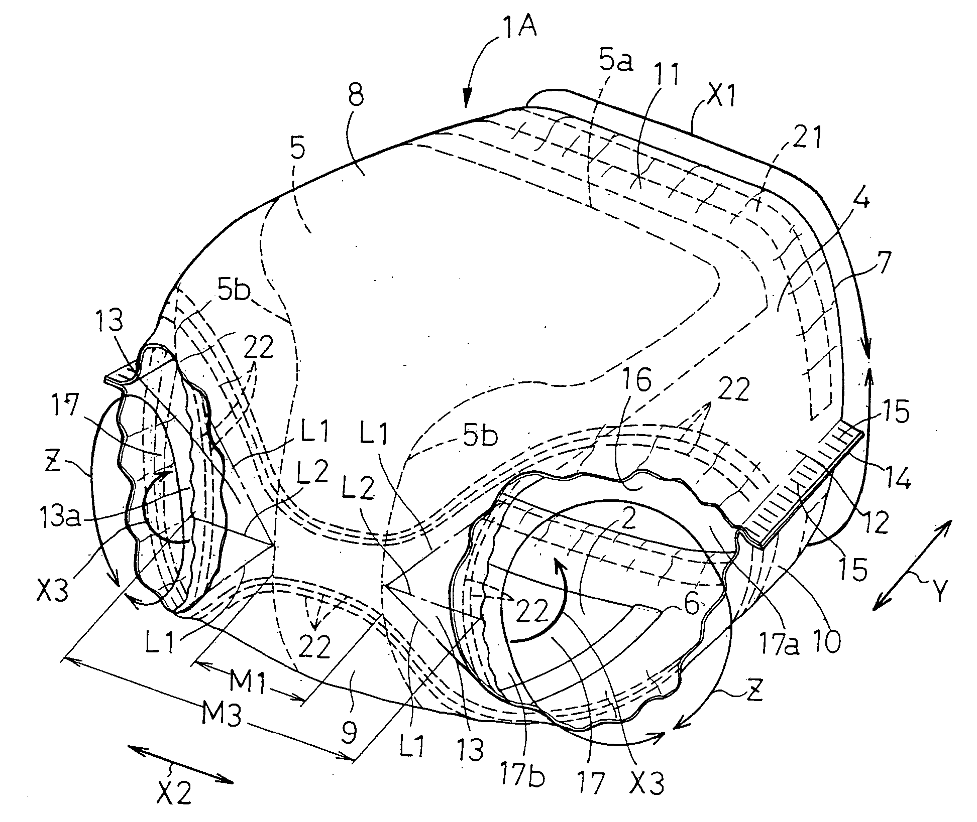 Pants-type disposable wearing article