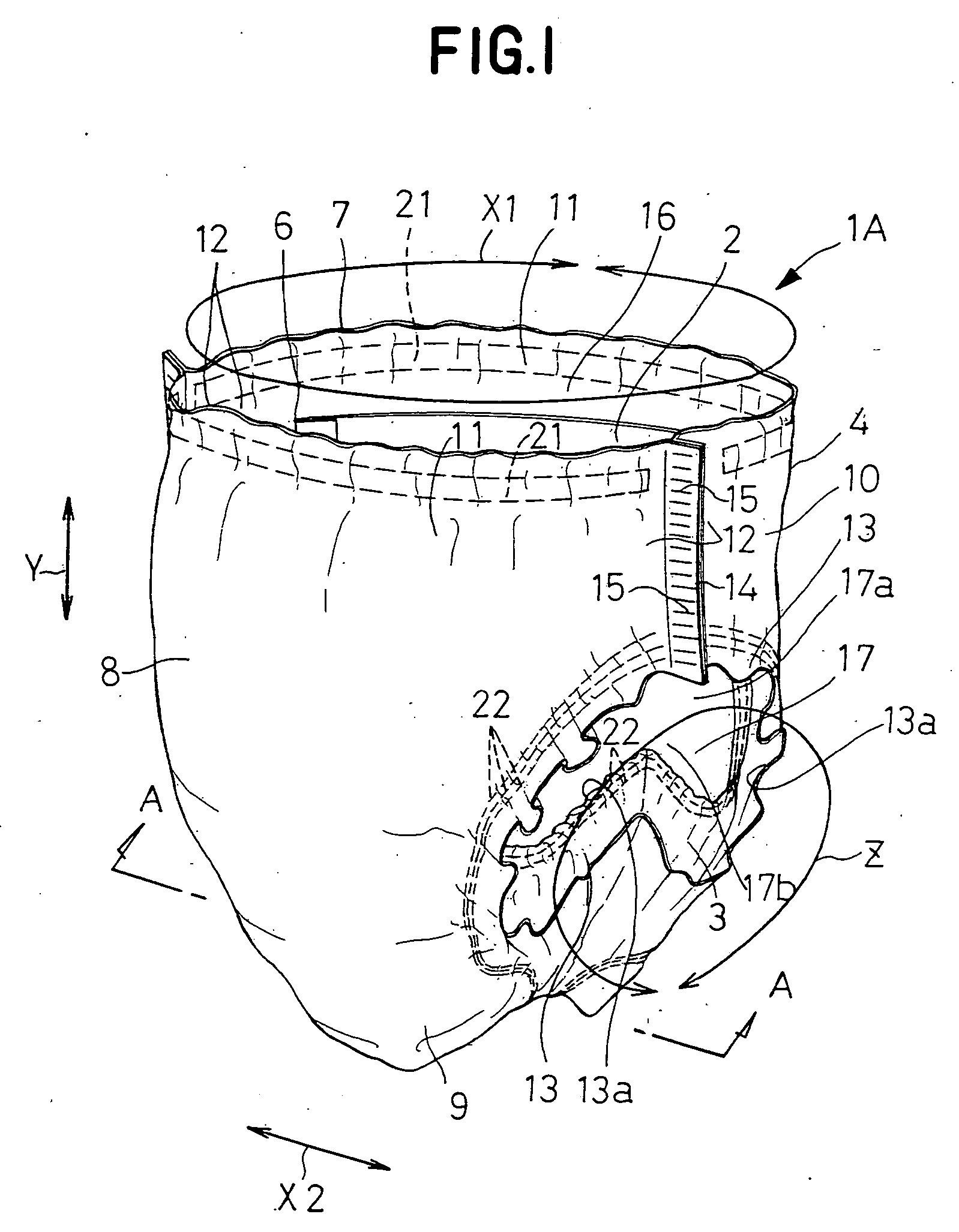 Pants-type disposable wearing article