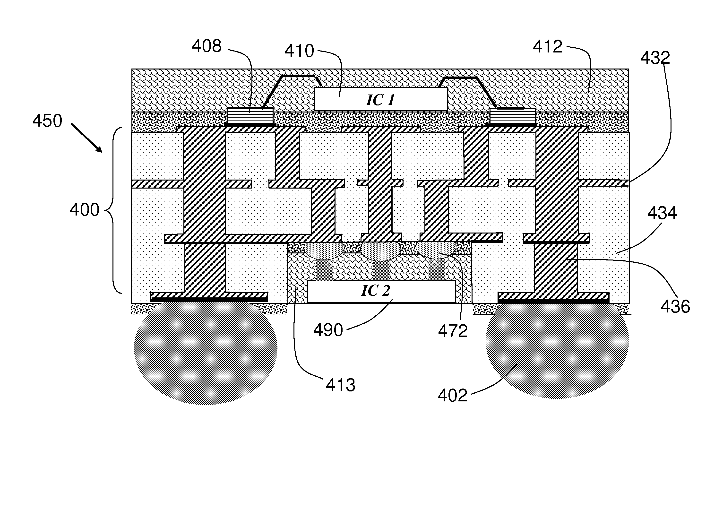 Coreless cavity substrates for chip packaging and their fabrication