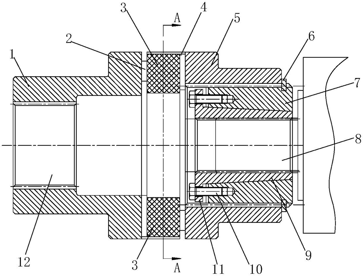 Expansion sleeve buffer coupling