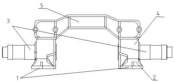 Lorry stamping and welding balanced suspension