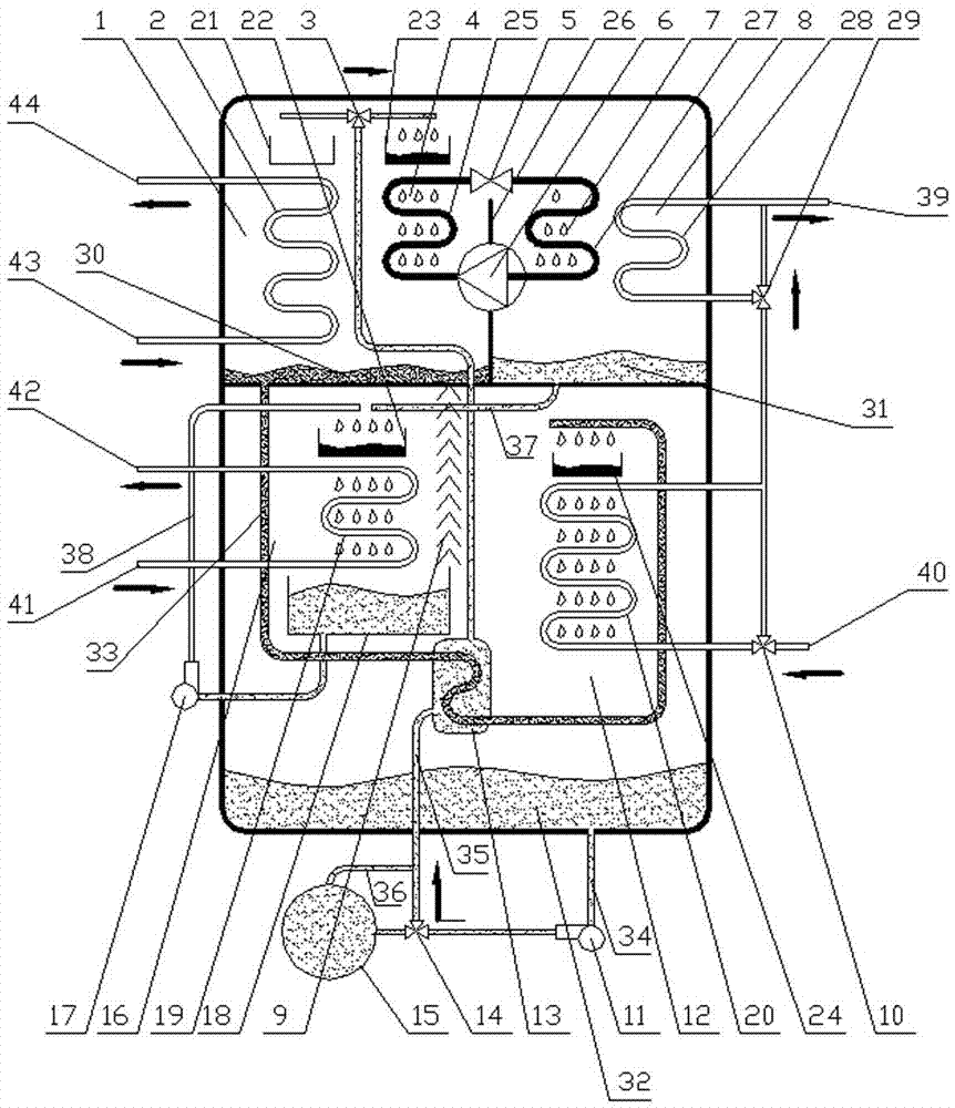 A compression and absorption dual energy combined cold storage and refrigeration integrated unit