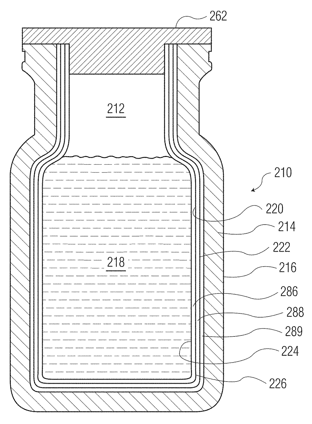 Trilayer coated pharmaceutical packaging with low oxygen transmission rate