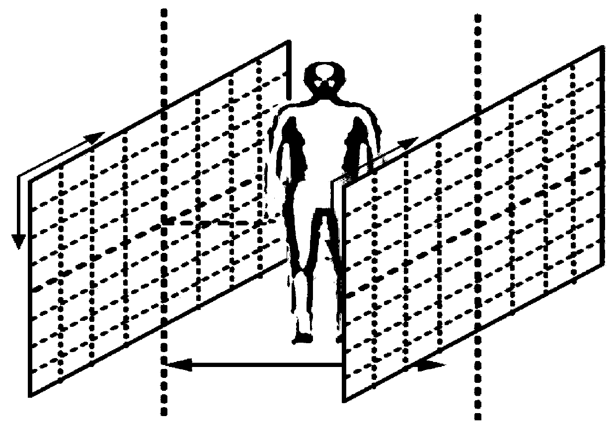 Channel millimeter wave periodic crossed array antenna