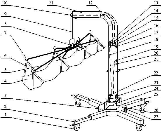 Medical lifting type transfer mechanical arm and transfer method thereof