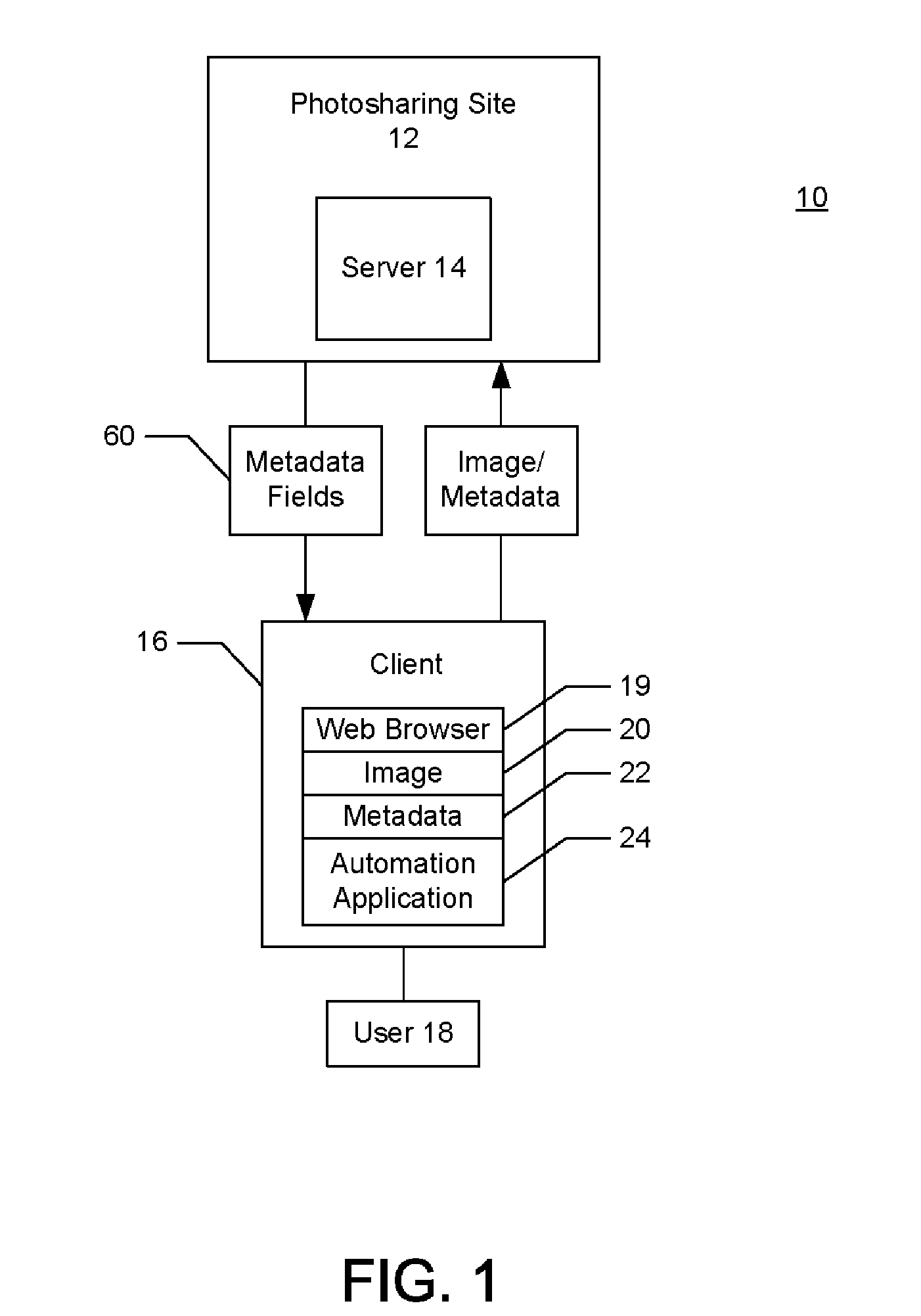 Automated discovery, assignment, and submission of image metadata to a network-based photosharing service