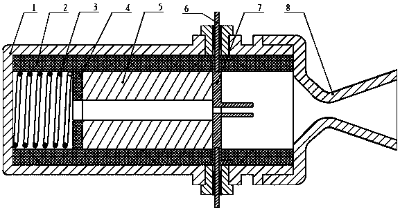 Electrically controlled solid propellant rocket engine adjustable in thrust and capable of being started several times