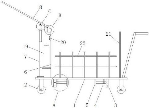 Convenient loading and unloading device for logistics storage