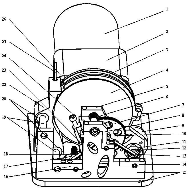 Pantograph traction device of track train