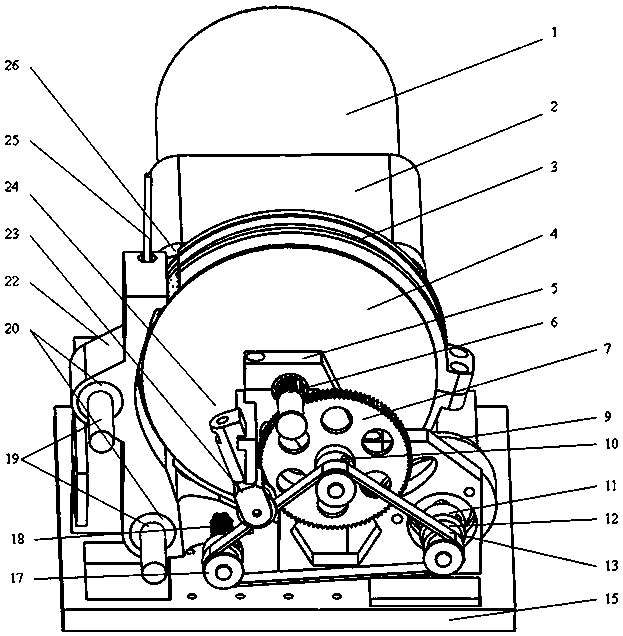 Pantograph traction device of track train