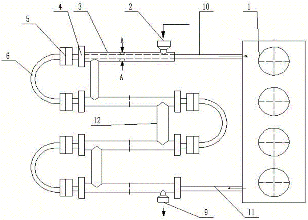 Casing type water-cooling cooler of automobile engine