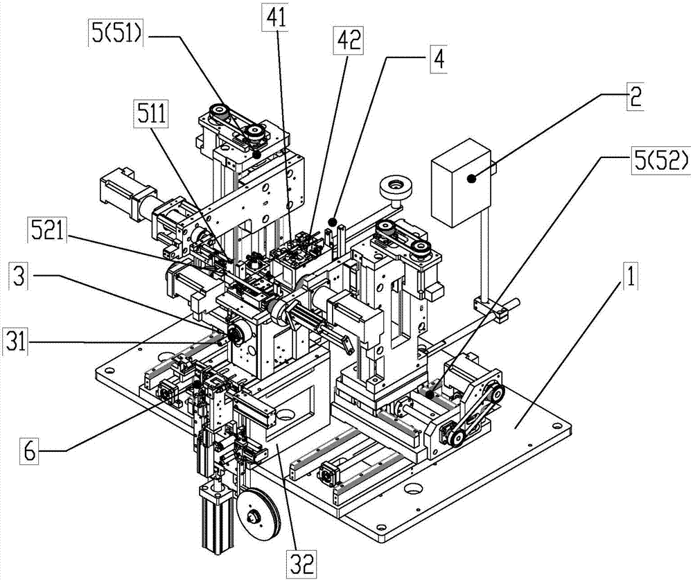 Full-automatic sleeve threading winding machine of electronic transformer