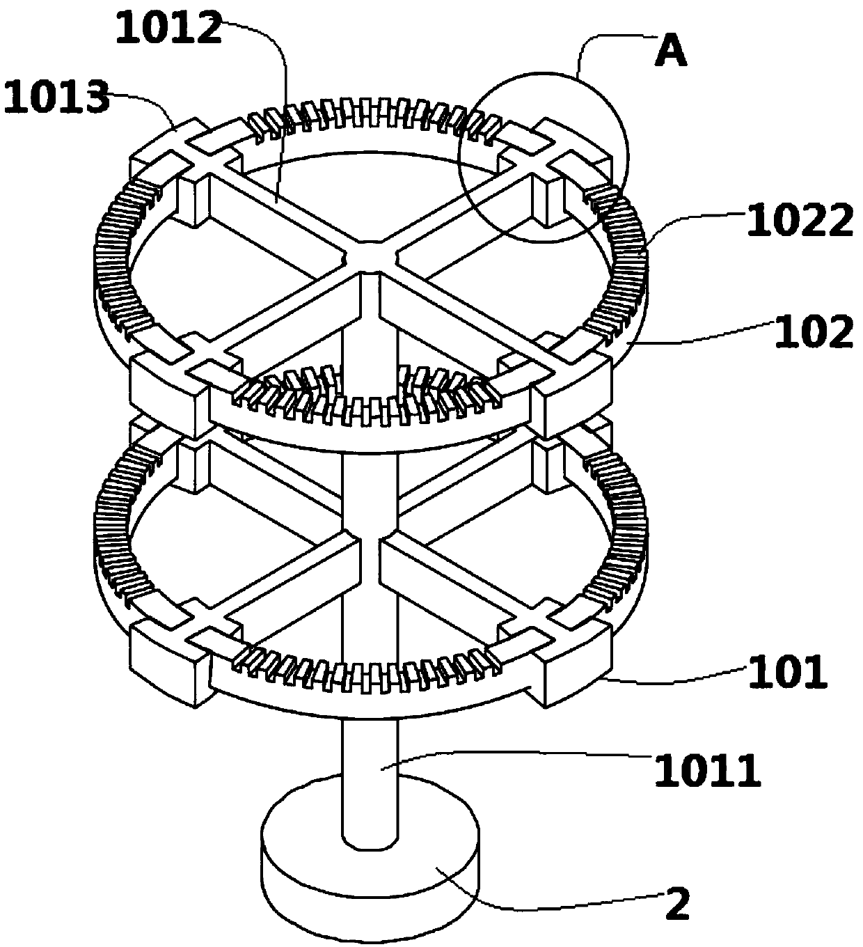 Solidifying device used for storage battery pole plate