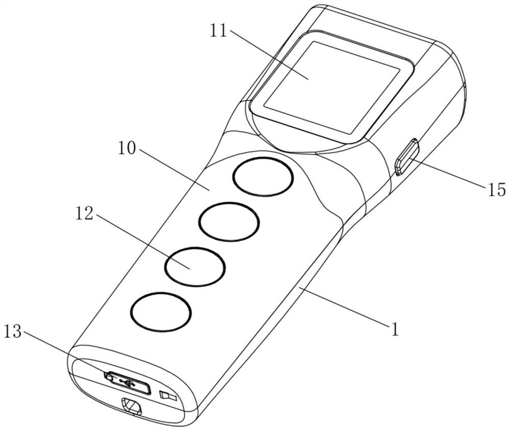 UID handheld terminal for function expansion of physical fitness test host