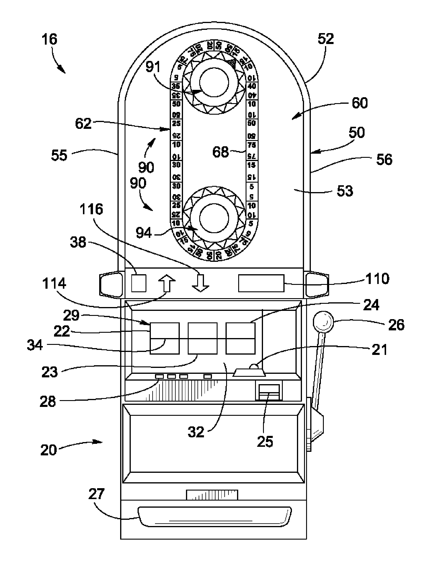 Gaming device with indicators and methods of use