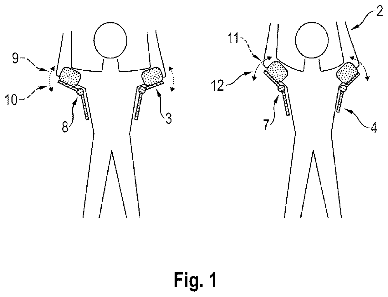 Device for Supporting and Relieving the Arms of a User