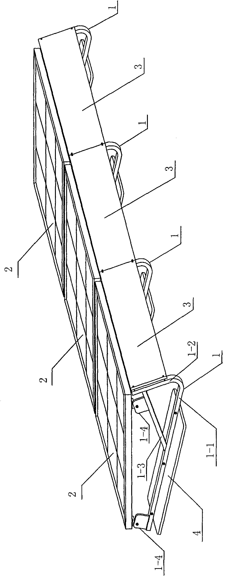 Flat solar battery bracket