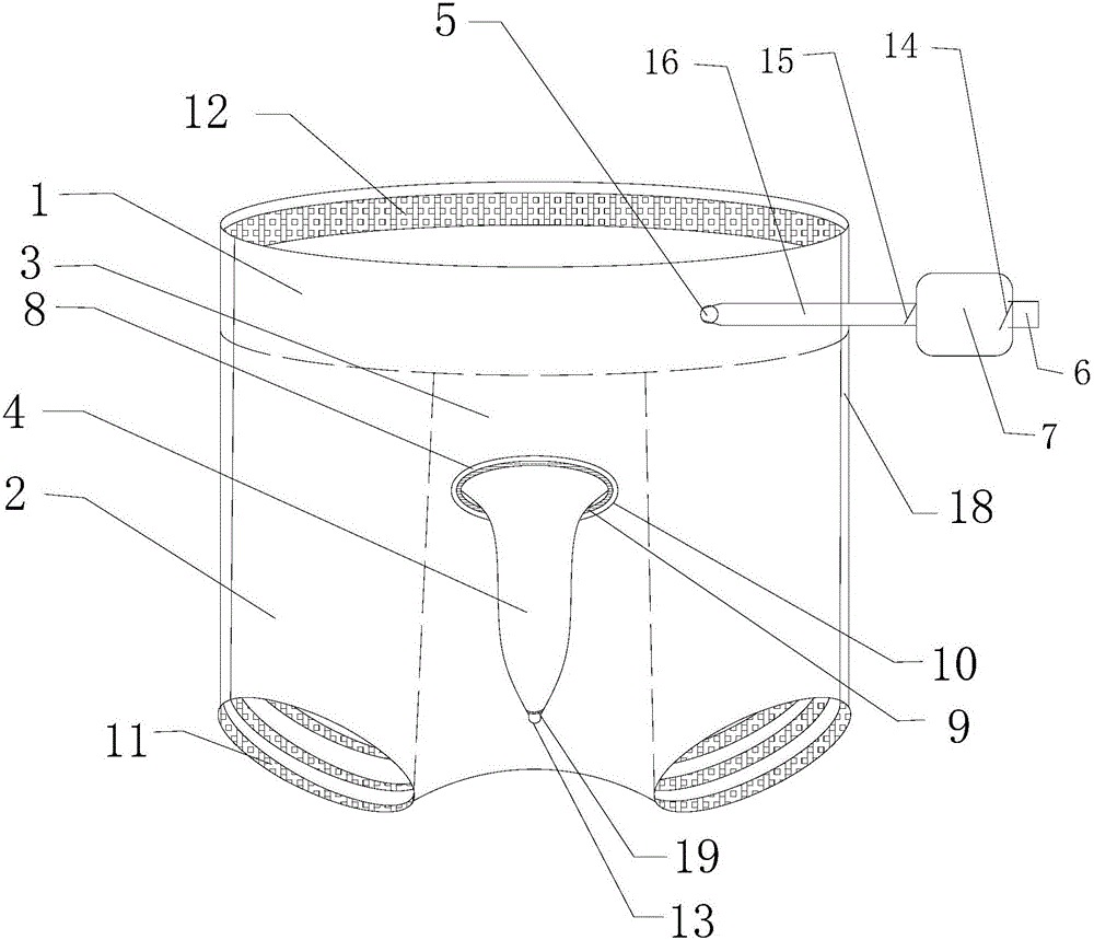 Inflatable split type connecting safety pants