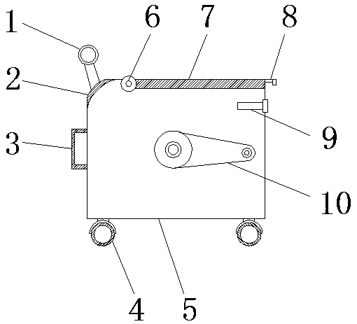 Cable winding and unwinding device for electric power emergency repair