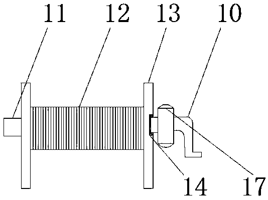 Cable winding and unwinding device for electric power emergency repair