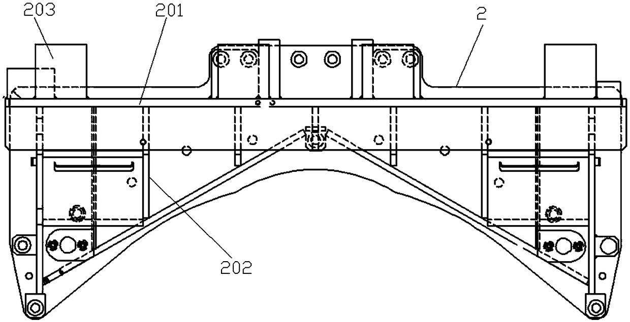 Connecting and mounting structure of diesel engine and matched TPR61 supercharger