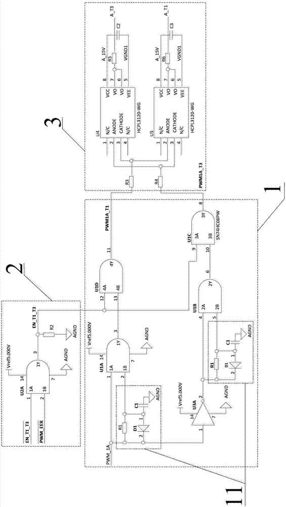 Complementary dead-zone driving circuit of T-type three-level IGBT