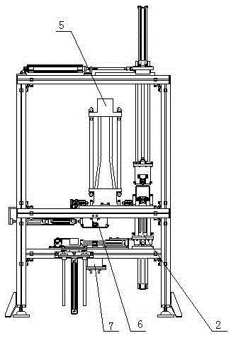 Automatic production device for duct type vertical collecting box of detonator