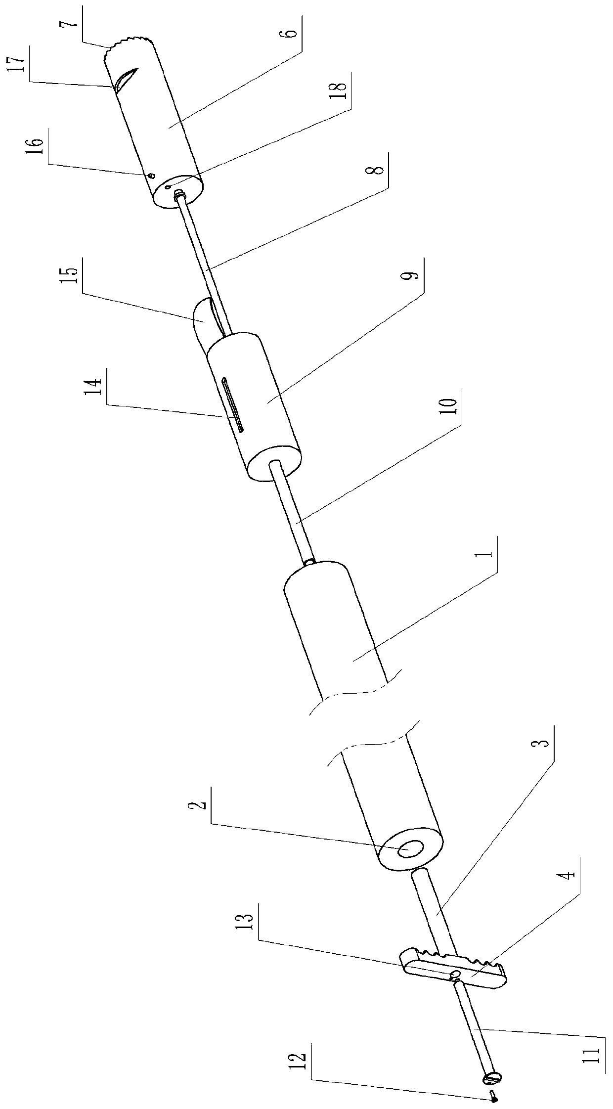 Medical totally-enclosed pathological sampling device