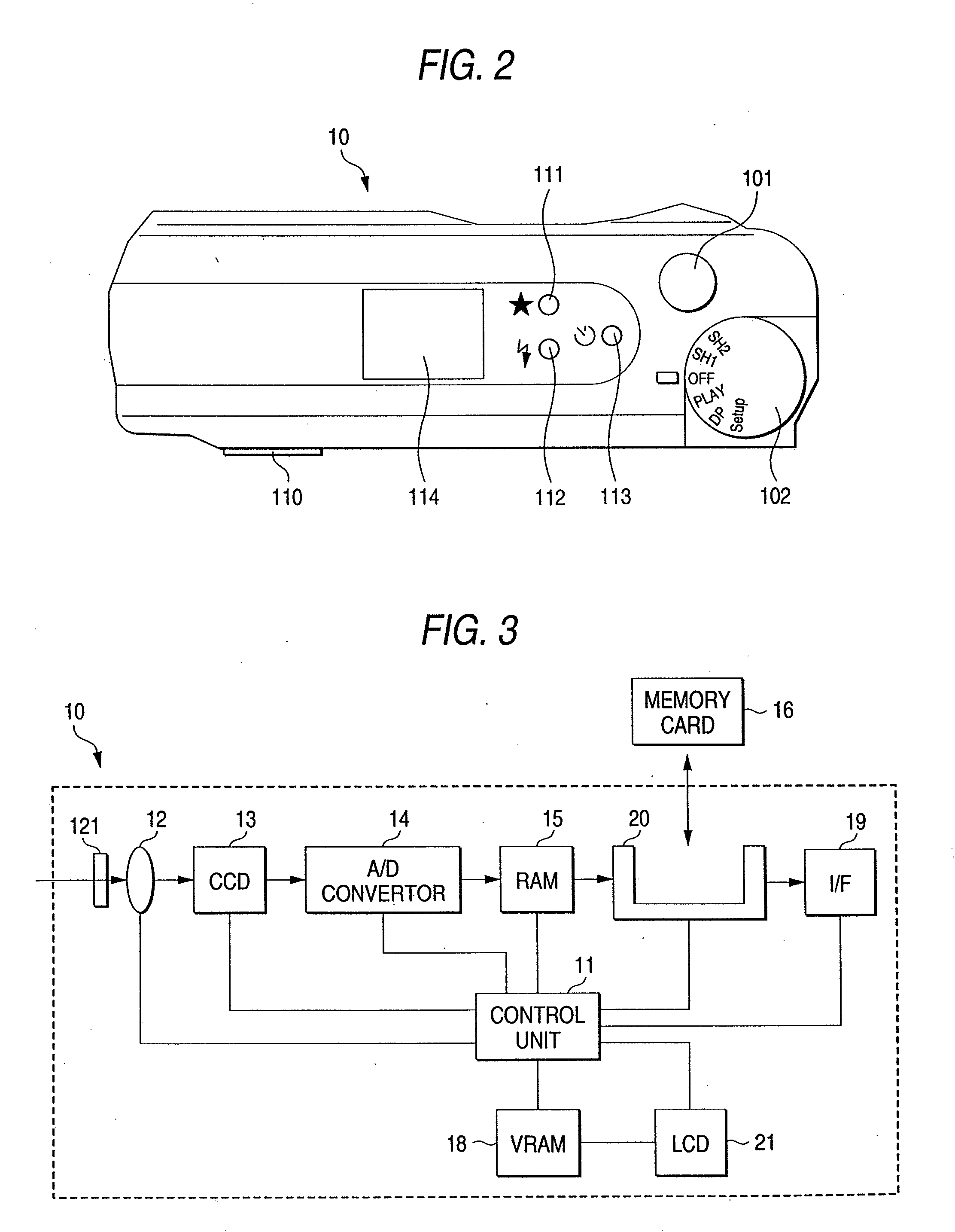 Digital Camera Having Input Devices and a Display Capable of Displaying a Plurality of Set Information Items
