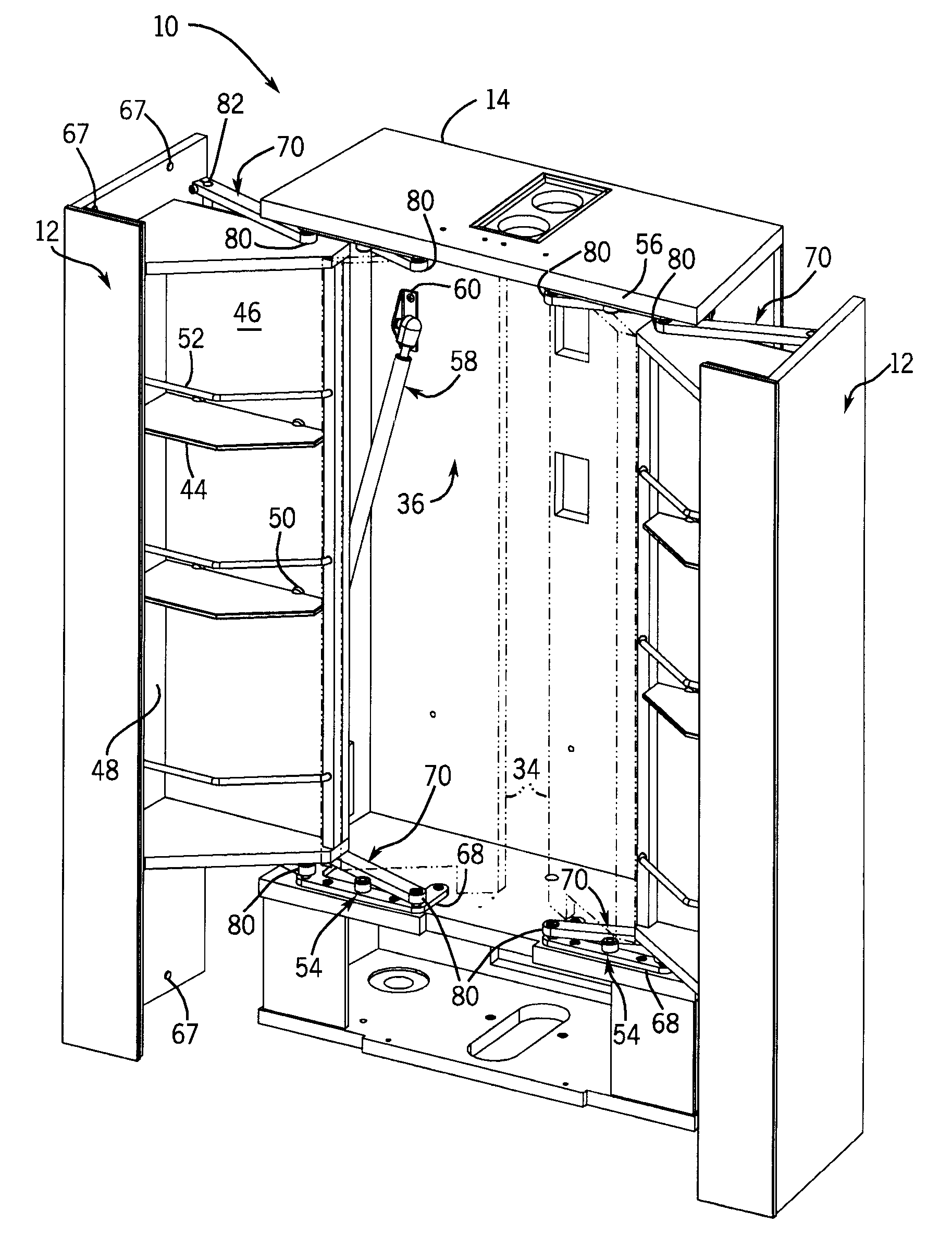 Pullout structure for cabinet