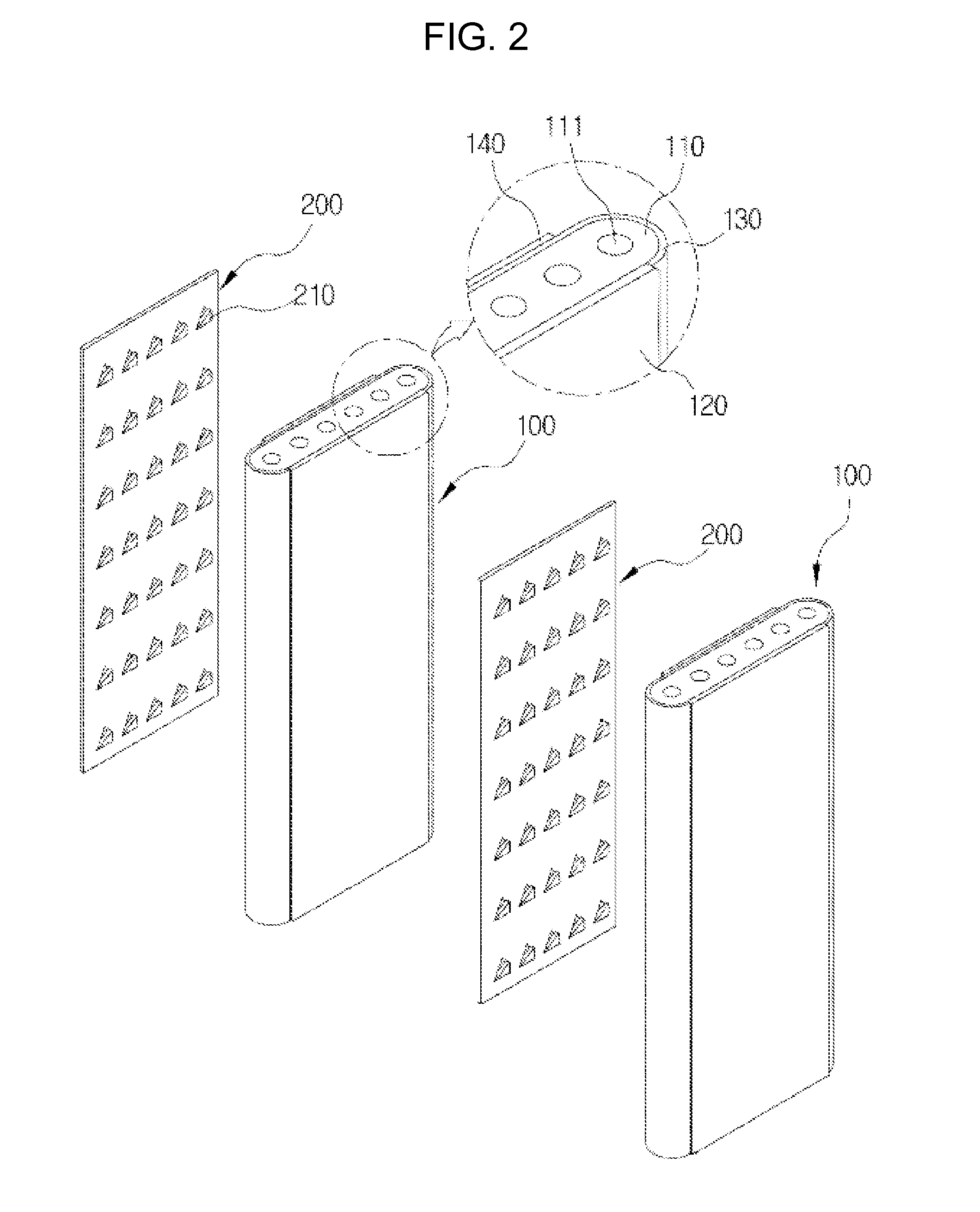 Flat tubular solid oxide fuel cell stack