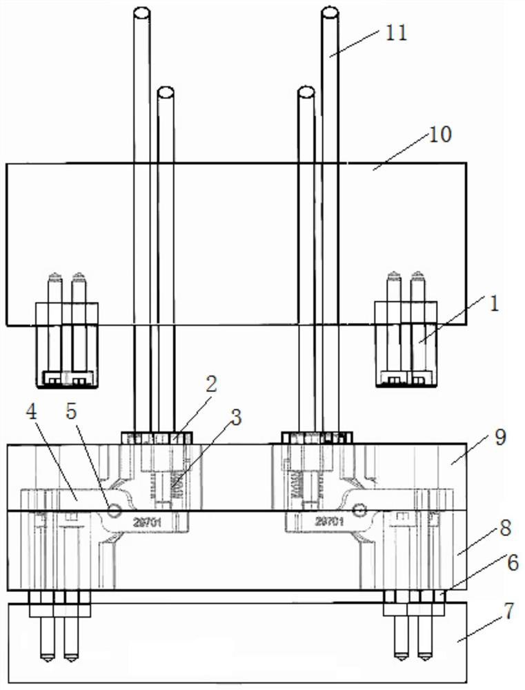 Ejecting device for quick mold stripping of product