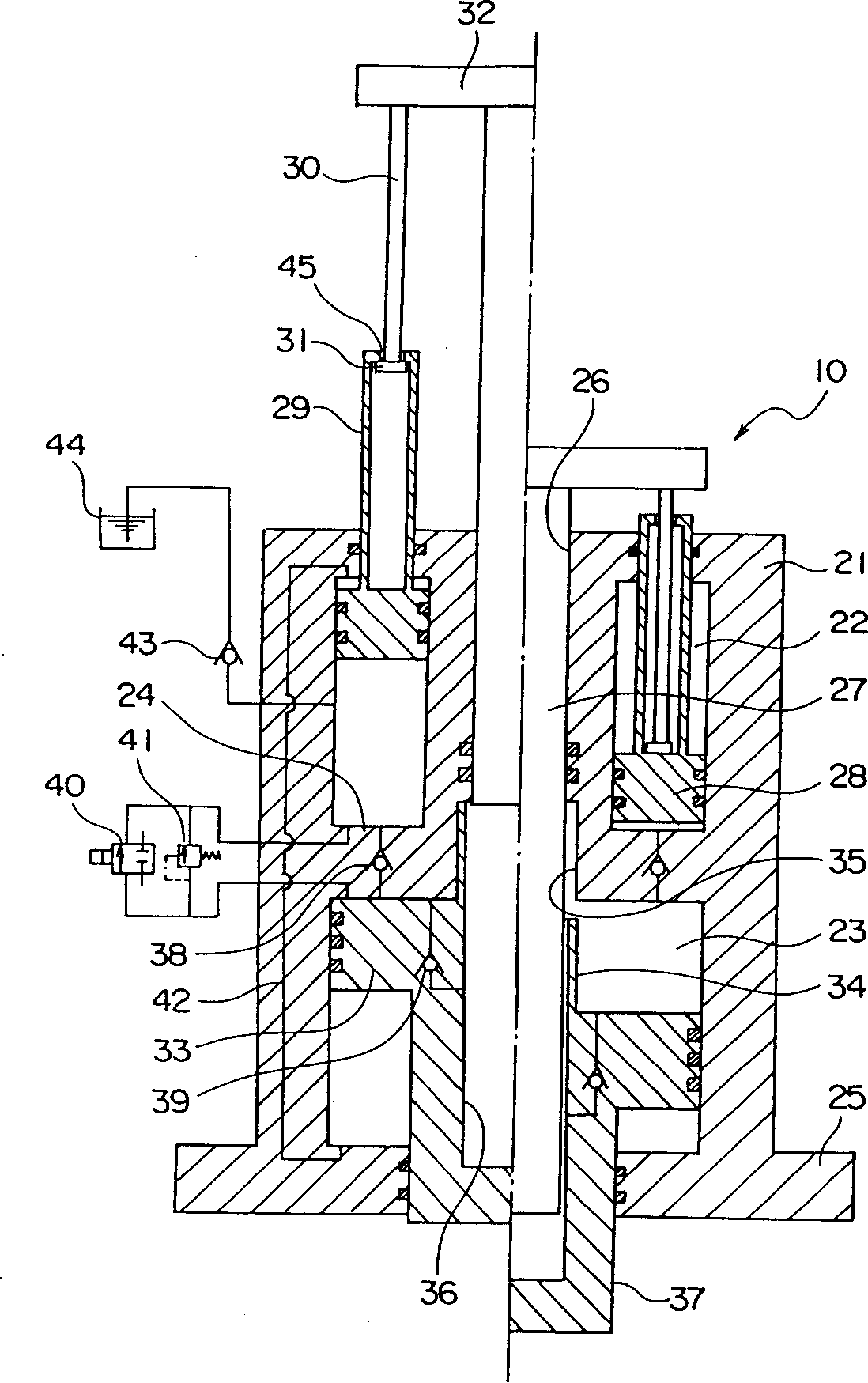 Booster and press working device