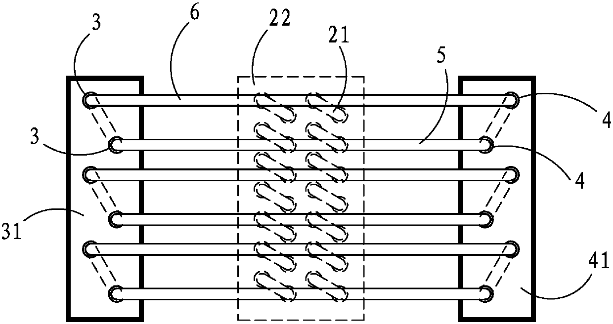 Direct expansion type evaporator device of complete fresh air unit